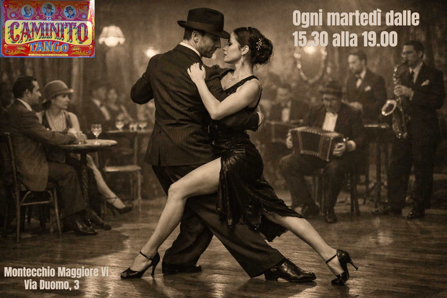 Nello stile pomeridiano di Buenos Aires. "caminito" Pratica con ingresso libero e contributo pure. — Evento tango a Montecchio Maggiore