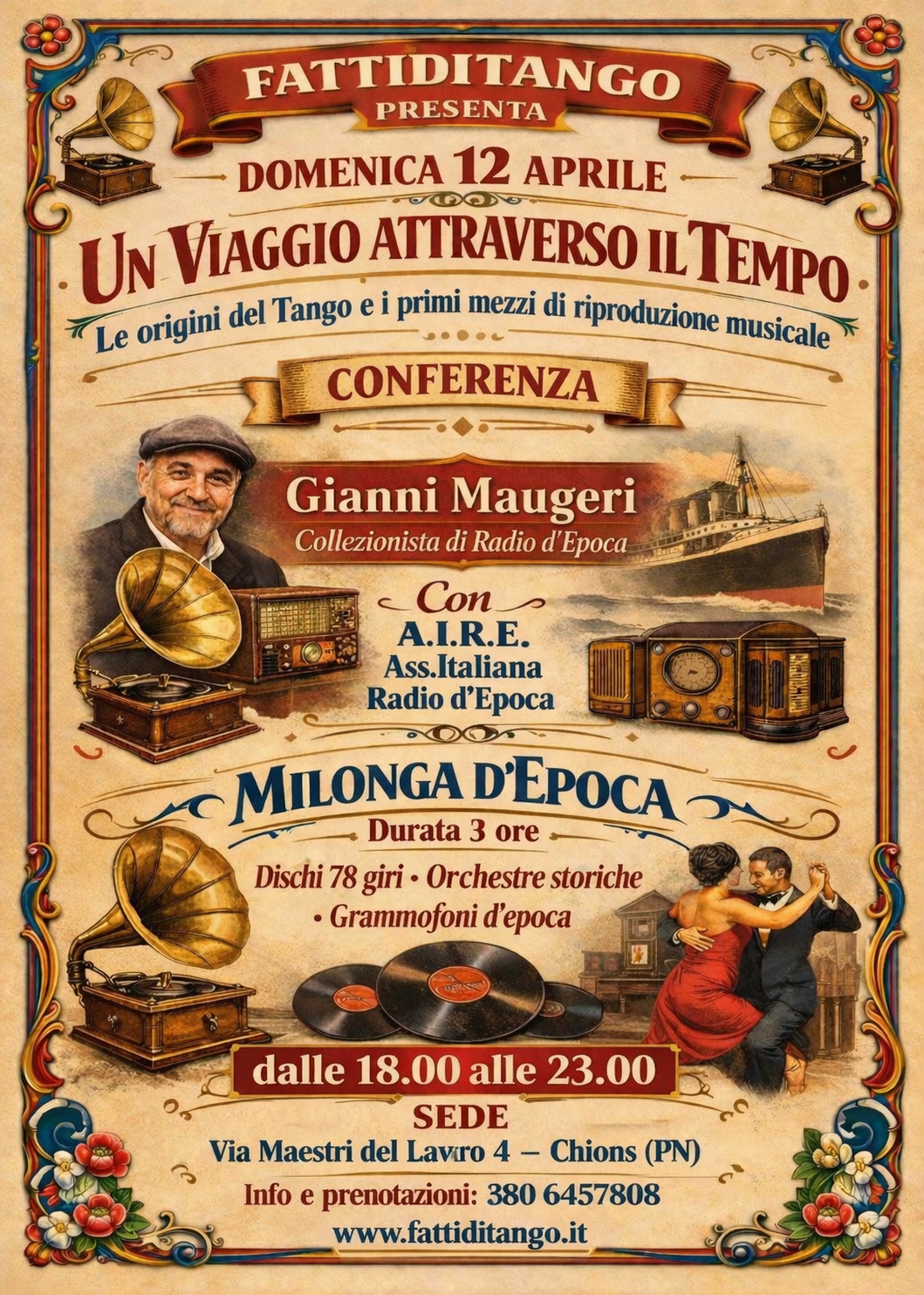 Milonga d'epoca sold out — Evento tango a Chions