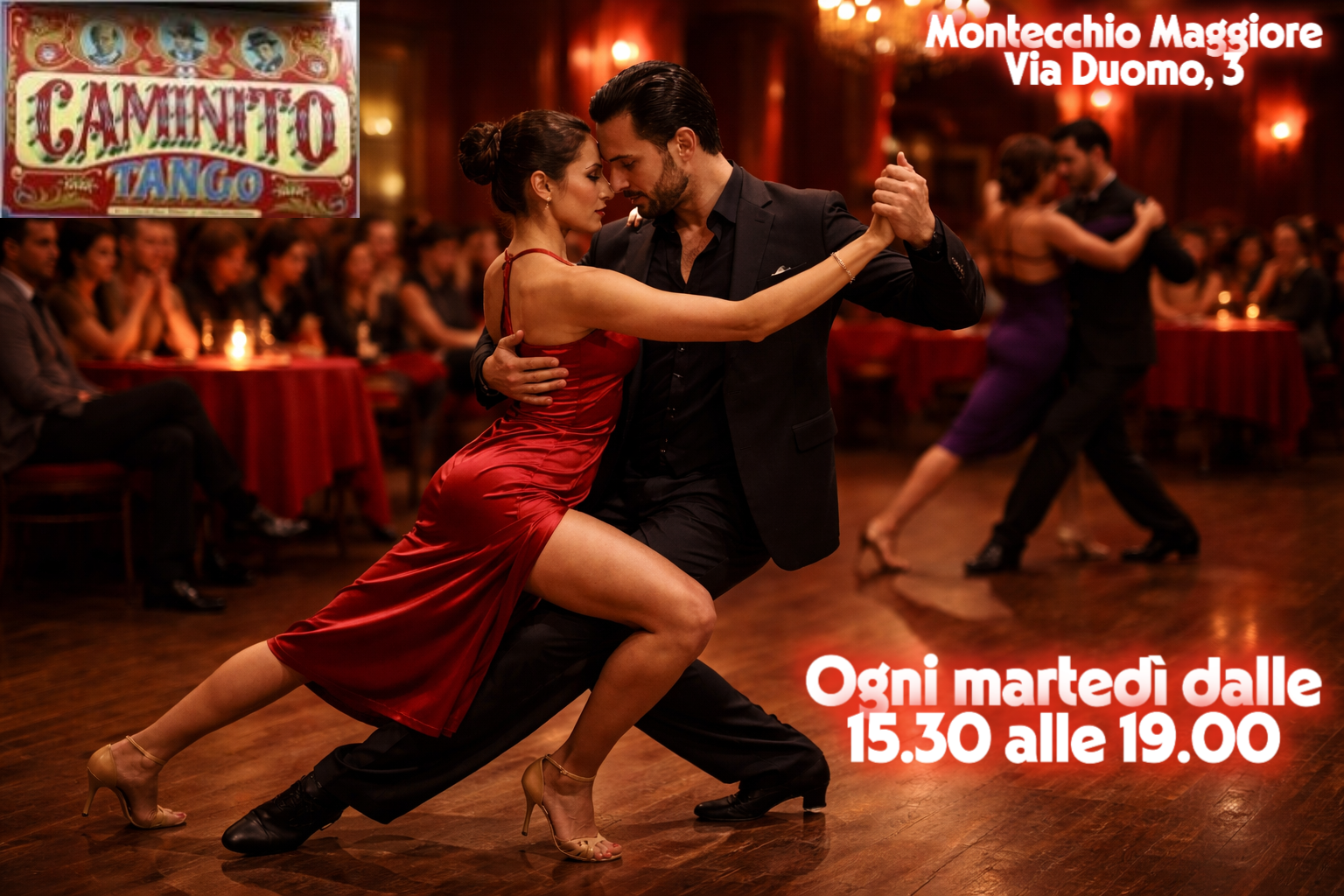 Nello stile pomeridiano di Buenos Aires. "caminito" Pratica con ingresso libero e contributo pure. — Evento tango a Montecchio Maggiore